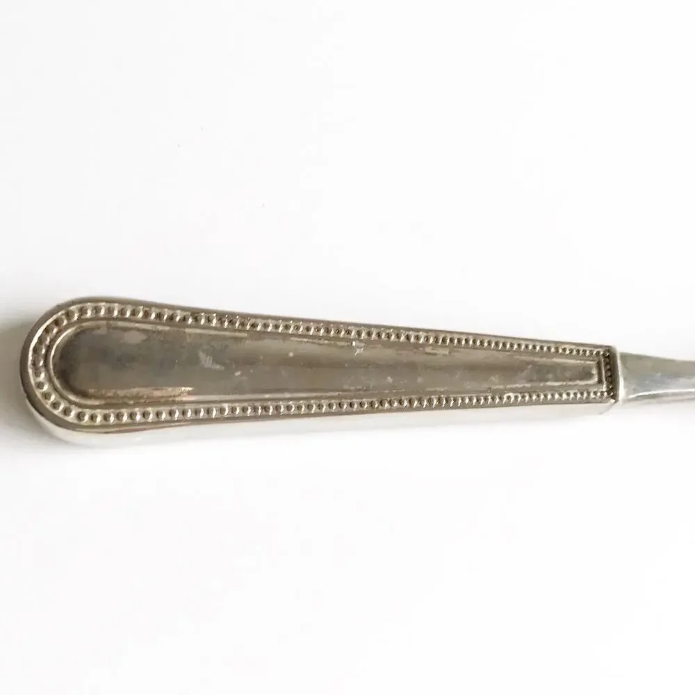 Vintage Kirk Sterling Silver Golden Winslow Serving Spoon Gold Trim Silverware